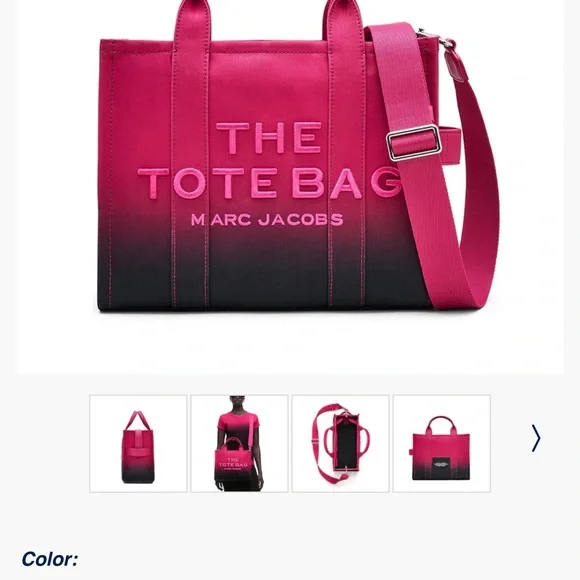 Marc Jacobs Fuchsia and Black Tote - Picture 14 of 15